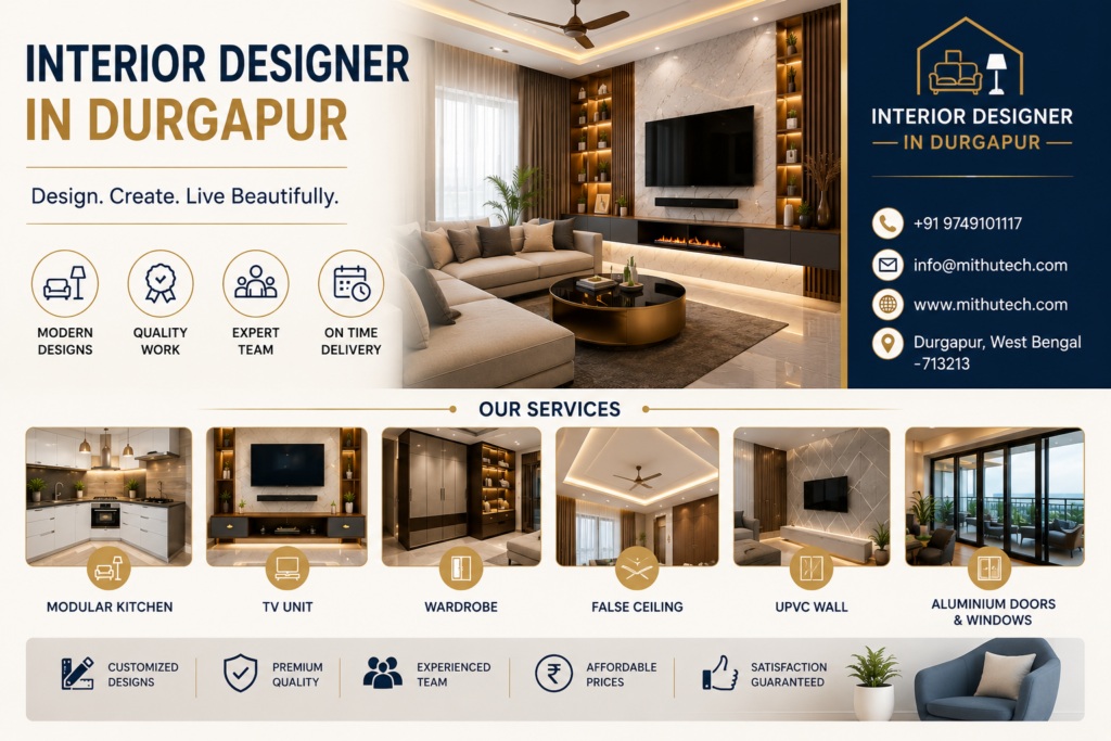 Best Interior Designer in Durgapur for Luxury Home, Office & Modular Kitchen Design