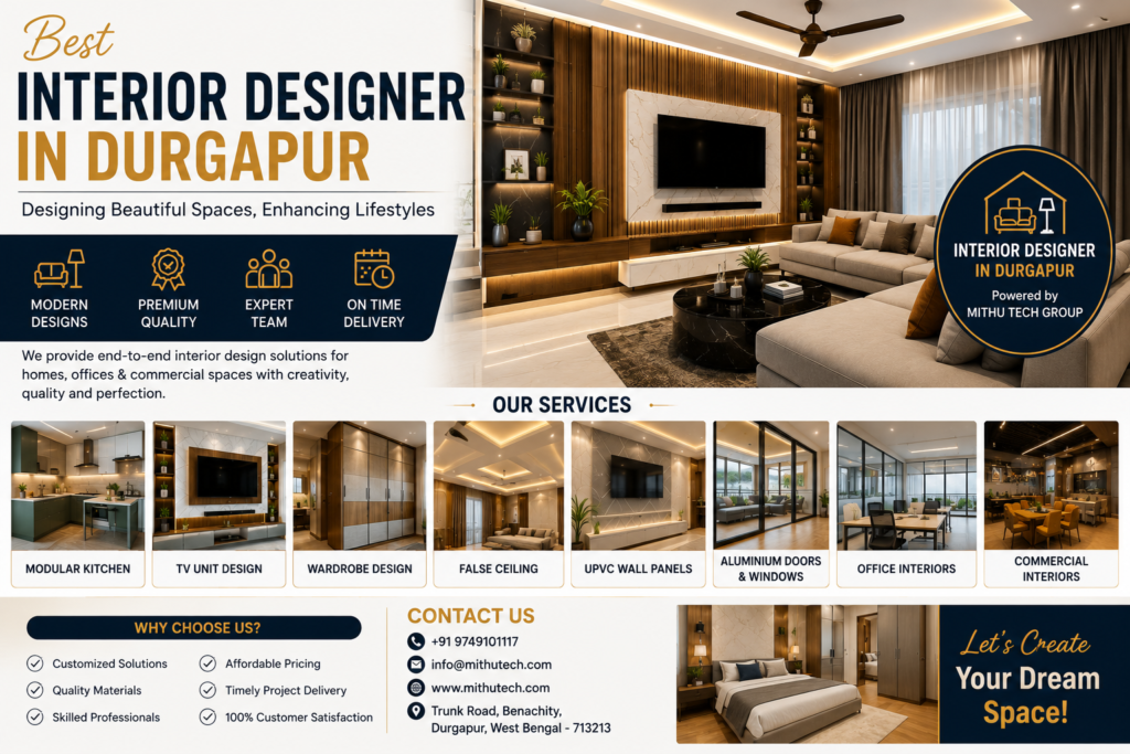 Best Interior Designer in Durgapur for Luxury Home, Office & Modular Kitchen Design