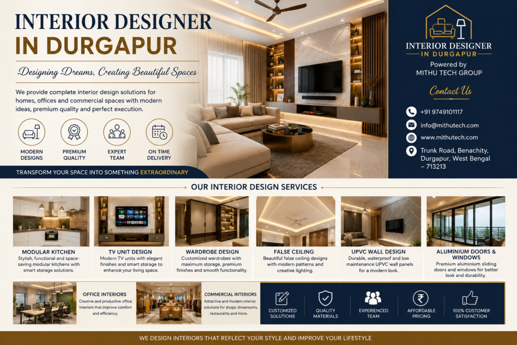 Best Interior Designer in Durgapur for Luxury Home, Office & Modular Kitchen Design