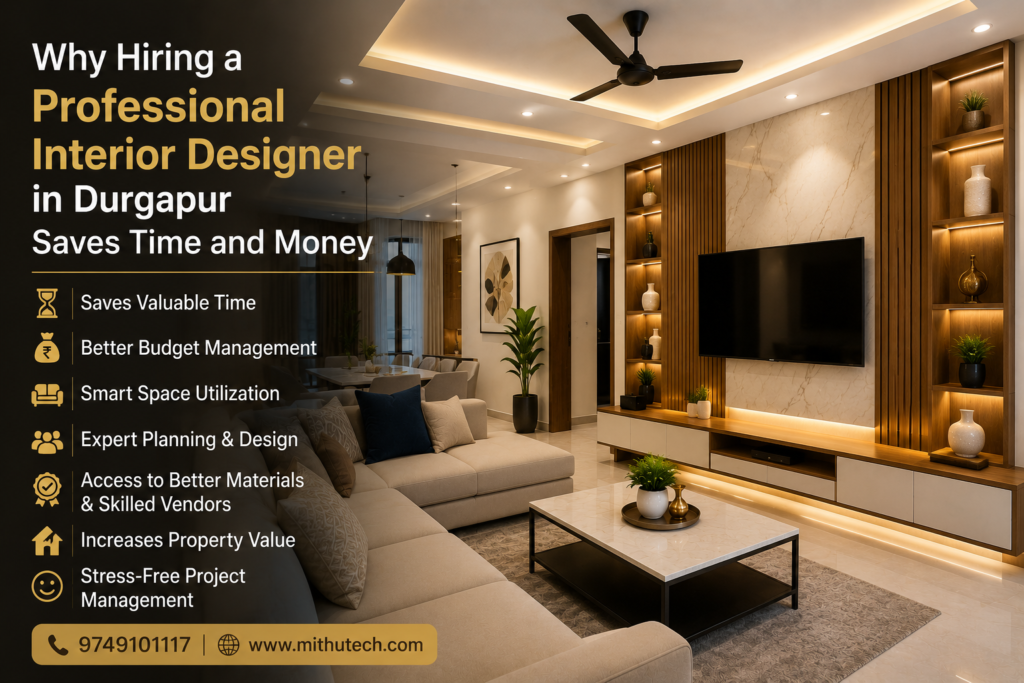 Why Hiring a Professional Interior Designer in Durgapur Saves Time and Money