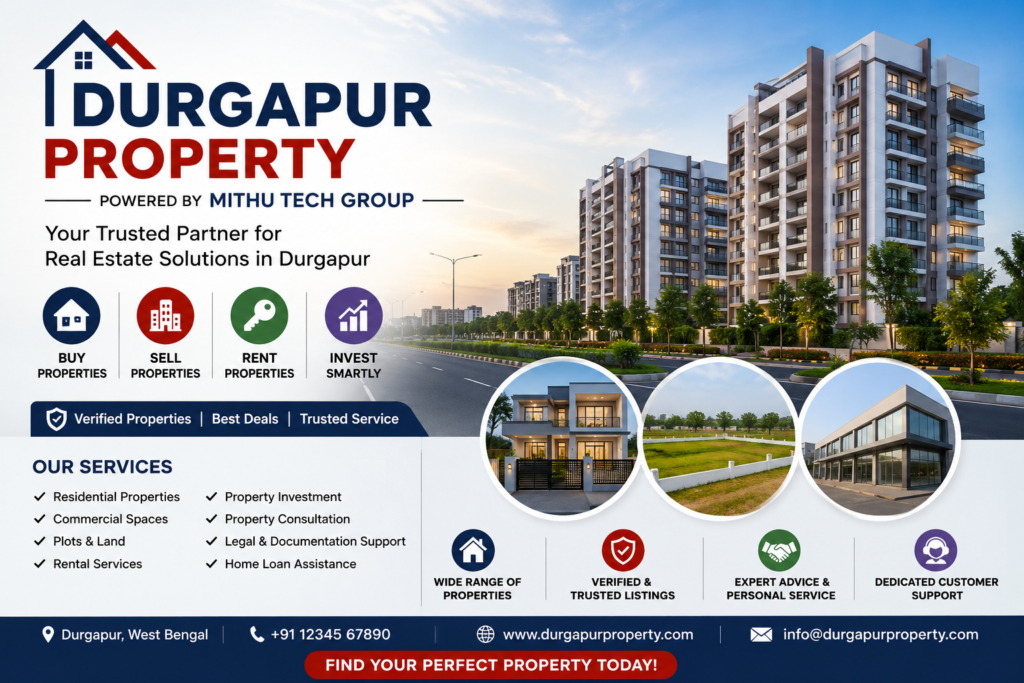 Durgapur Property Powered by Mithu Tech Group | Buy, Sell & Rent Properties in Durgapur - 2026