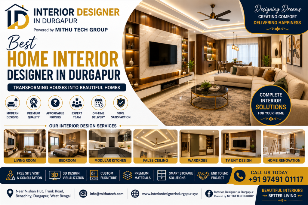 Best Home Interior Designer in Durgapur – Complete Guide to Beautiful & Functional Homes - 2026