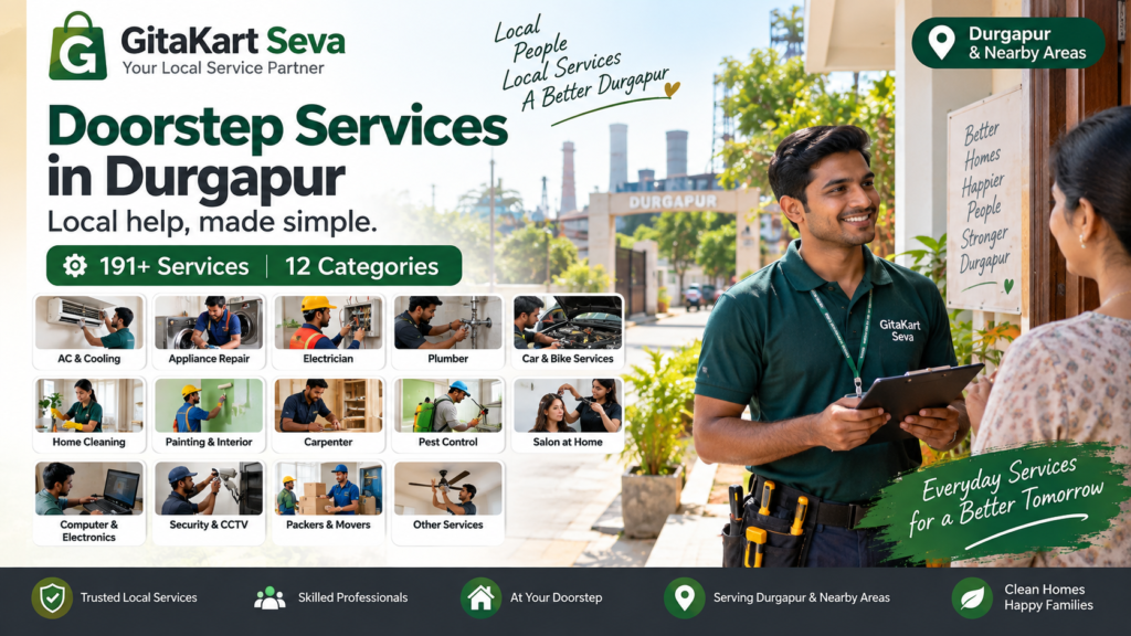 GitaKart Seva – Doorstep Home Services in Durgapur | 191+ Services