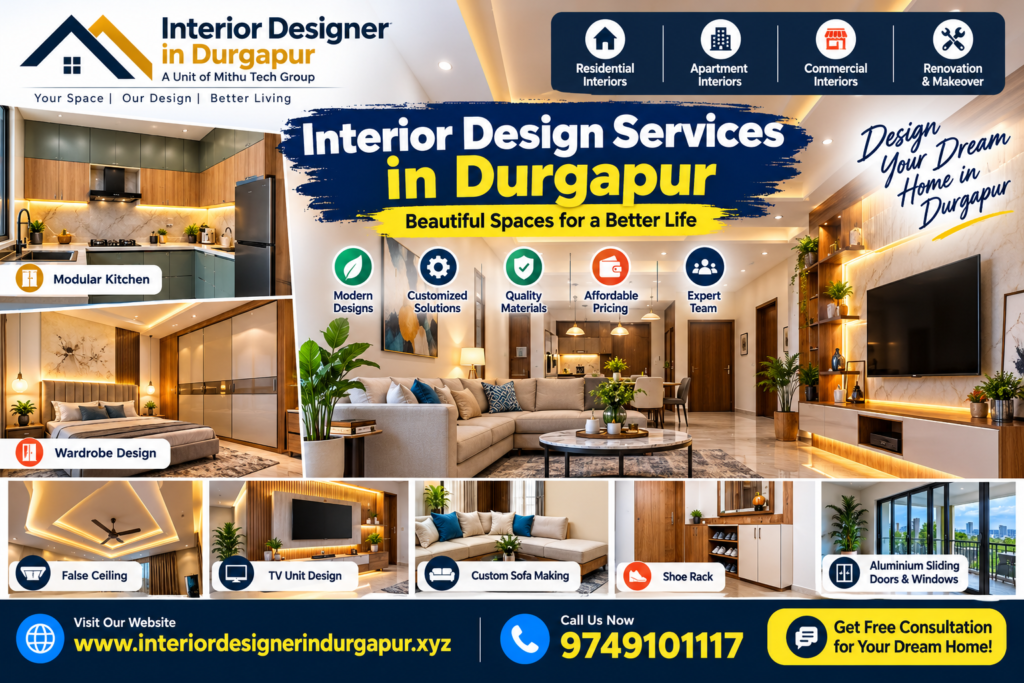 Interior Design Services in Durgapur: A Complete Guide to Beautiful, Functional and Modern Homes